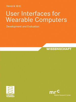 cover image of User Interfaces for Wearable Computers